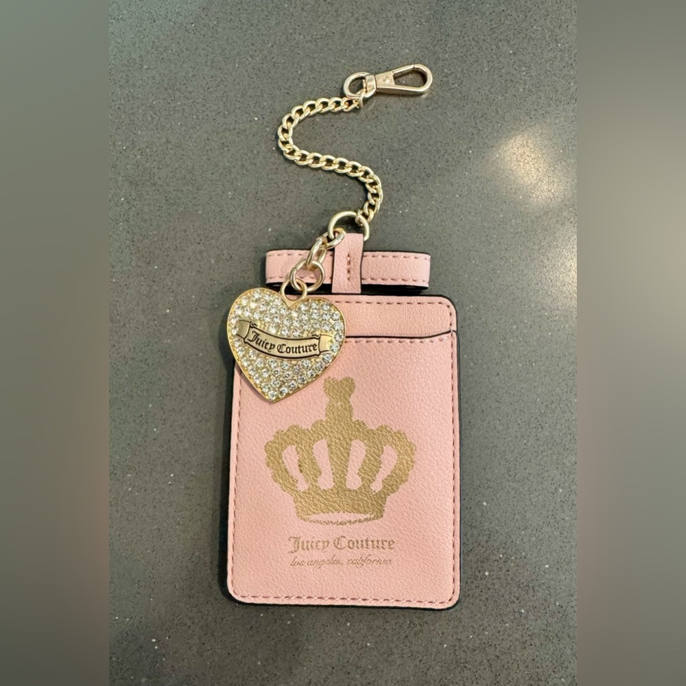 Juicy Couture Bag Charm / Pink Card Holder NEW